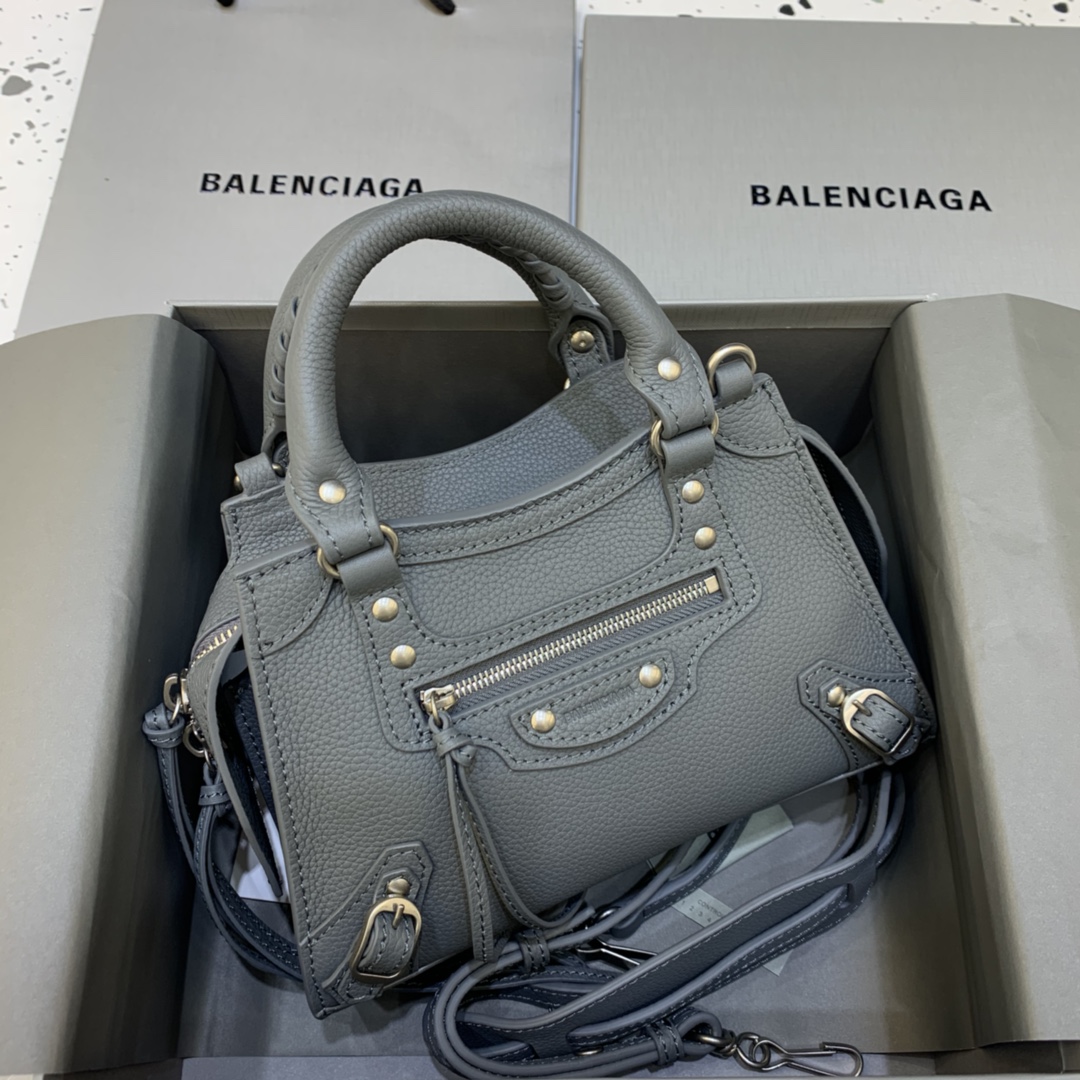 Balenciaga Neo Classic Mini Handbag Shoulder Bag Gray